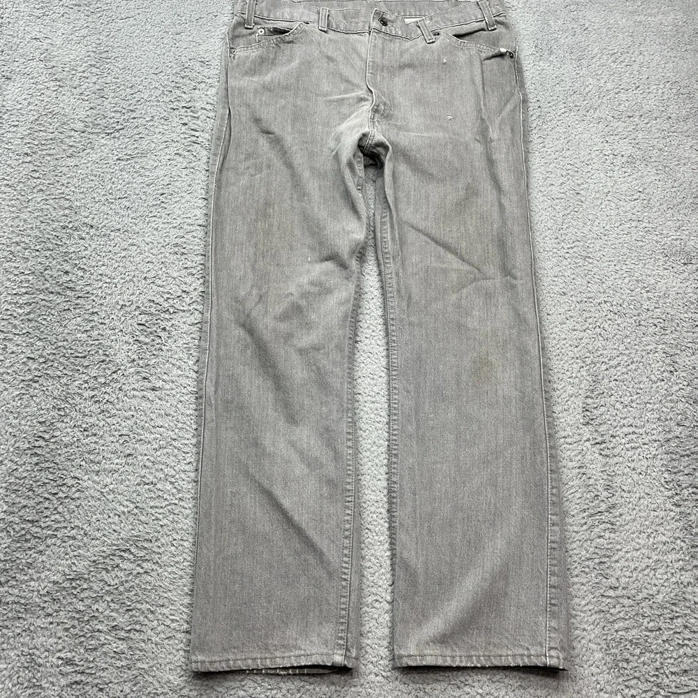 Levi's 549 Jeans Mens 36x30 Vintage 80s‎ Gray Distressed Leather Tag Made In USA
